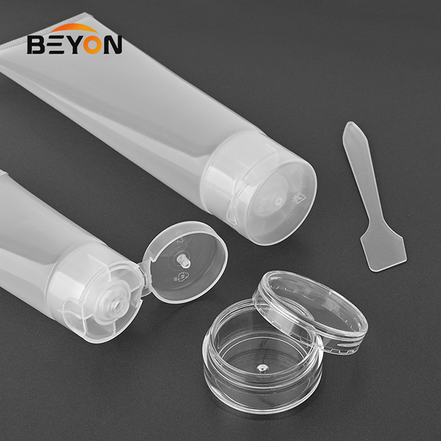 Empty plastic portable clear tube squeeze makeup cream lotion travel dispensing bottle