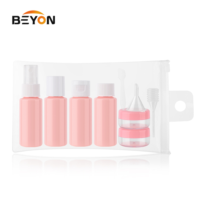 Customized Plastic Leak-Proof Toiletry Containers Kit Empty Bottles Tube Refillable Portable Travel Bottle Set for Cosmetic