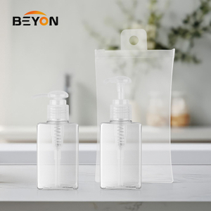Clear Plastic Personal Care Travel Bottle Jar Set Kit liquid soap With PVC Bag
