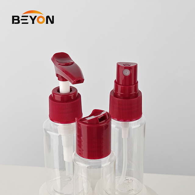 Fast Delivery Custom 5Pcs Travel Plastic Bottle Jar Set Kit With Lotion Pump Spray In Eva Bag