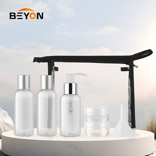 5pcs PET lotion spray travel cosmetic bottle set kit for personal care