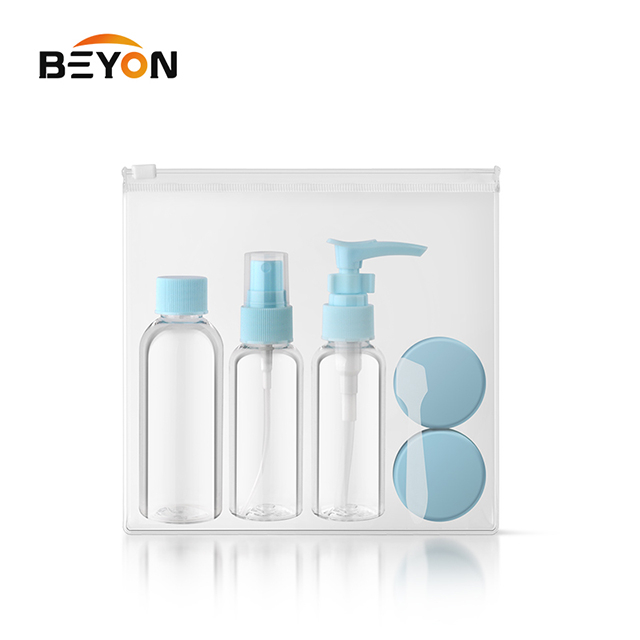 Customized Color girl cheap pet bottle and jar cosmetic bottle travel set kit