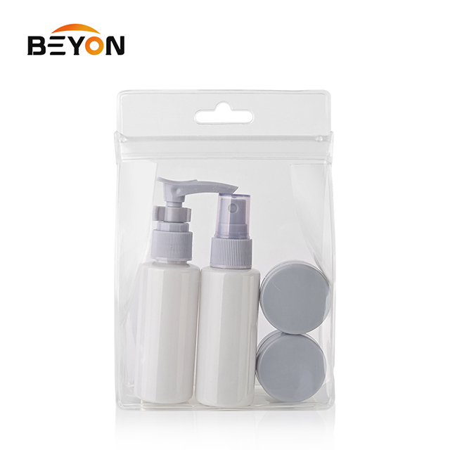 Plastic bottle travel kit jar set daily care travel set travelling bottle sets facoroty price