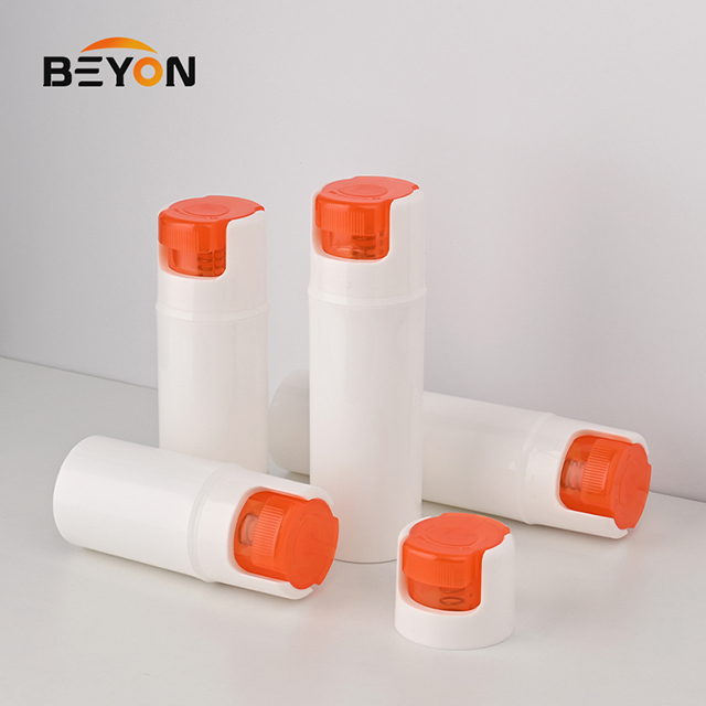 Vacuum Lotion Pump Bottle Custom Printing Rotating Airless Cosmetic Bottles