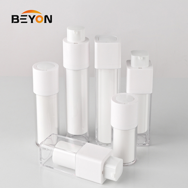 Newest bottle with pump cosmetic bottle jars airless luxury cosmetics bottle