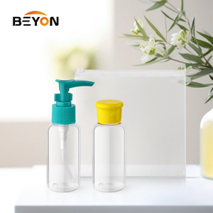 PET Mini Travel Bottle Set for Cosmetic Packaging Plastic Cosmetic Container