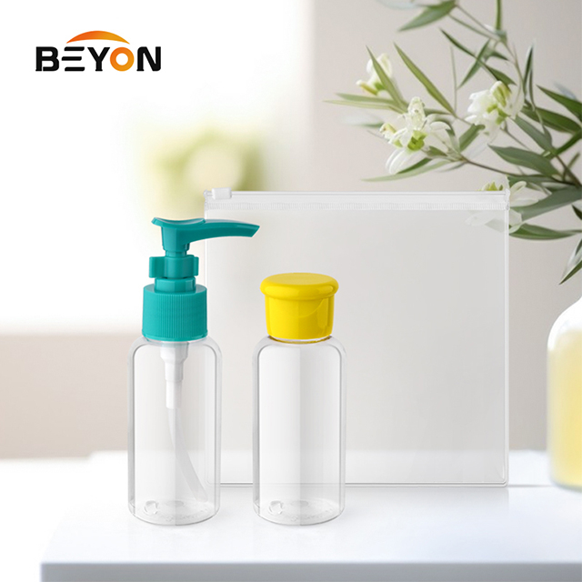 PET Mini Travel Bottle Set for Cosmetic Packaging Plastic Cosmetic Container