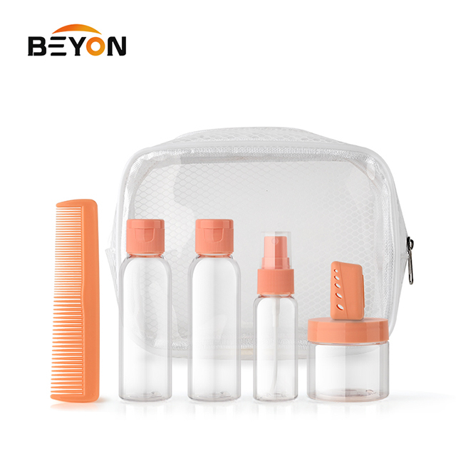 cosmetic packing empty clear pet bottle plastic travel kit travel set bottle