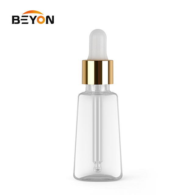New Custom 30ml Clear Thick PET Plastic Serum Essential Oil Dropper Bottle