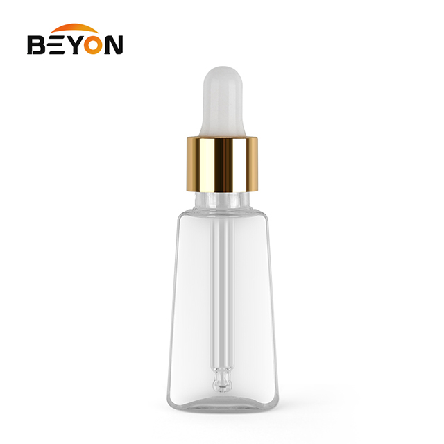 New Custom 30ml Clear Thick PET Plastic Serum Essential Oil Dropper Bottle