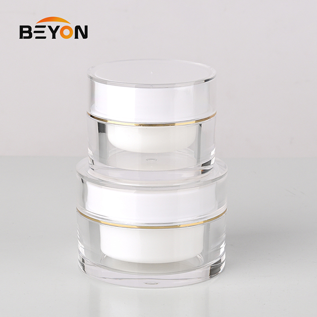 30g 50g Cosmetic Packaging Plastic Jar with Screen Printing Screw Cap Acrylic Jar