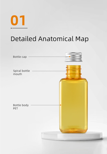 Manufacturer 2Oz 60Ml 20/410 Plastic Square Empty Disc Top Cap Bottles