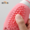 Silicone Liquid Containers for Shampoo Conditioner Lotion Easy to Squeeze Travel Bottles with Hair Brush
