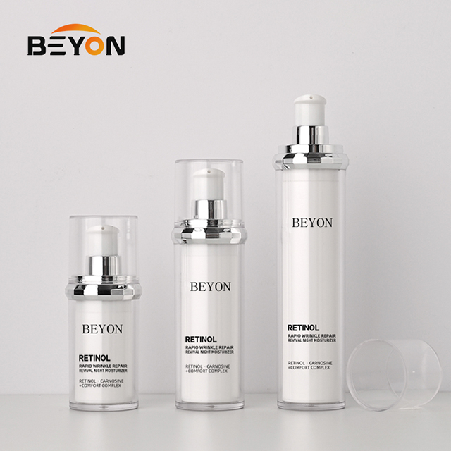 Custom logo AS PP Luxury Cosmetic Shampoo Sunscreen Body Care Lotion 15ml 30ml 50ml Airless Serum Pump Bottle