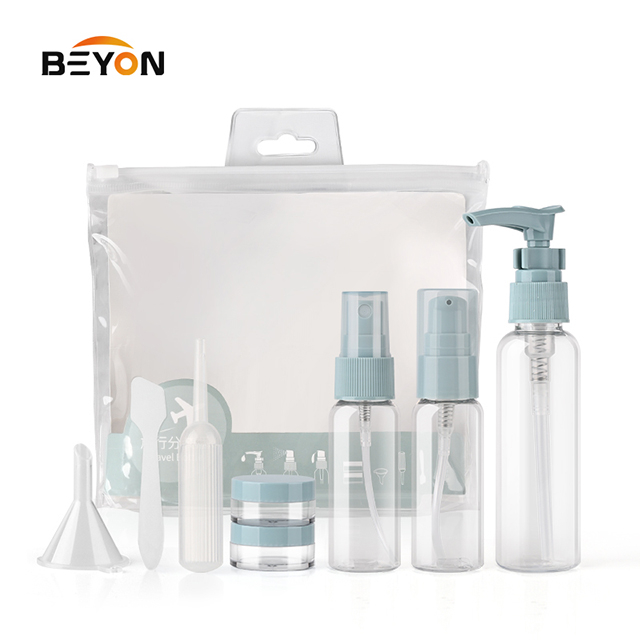 Travel Bottle Set 10ml 30ml 60ml Clear PET Cosmetic Containers Travel
