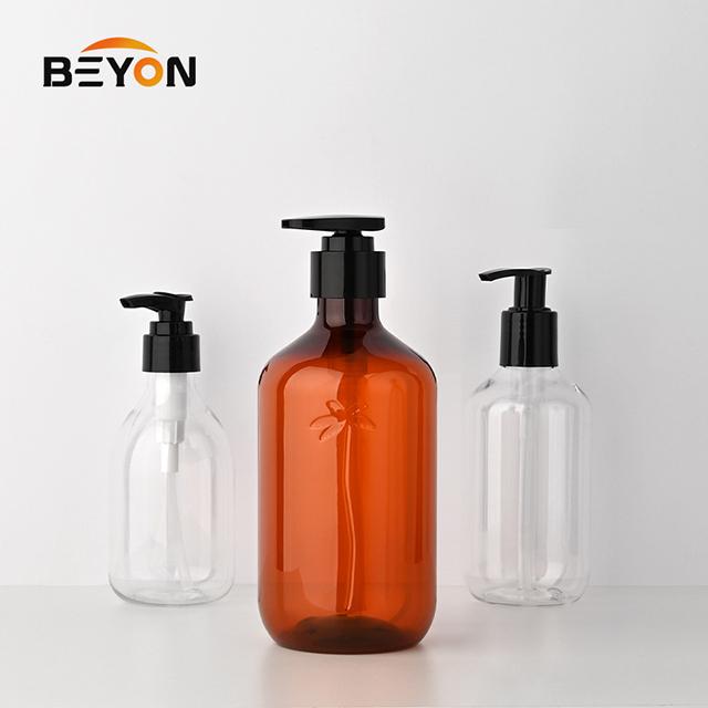 High-End 200ml 265ml 300ml 510mlPET Plastic Pump Bottle for Hotel Shampoo 500ml Bottle for Lotion Milk Shower Gel