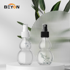Manufacturer Customized 100ml PET Transparent Special-Shape Plastic Bottle with Pump Seal Irregular Bottle Body 