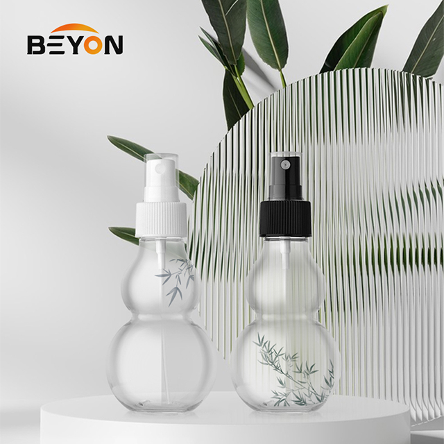 Manufacturer Customized 100ml PET Transparent Special-Shape Plastic Bottle with Pump Seal Irregular Bottle Body 