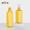 Manufacturer customized 250ml pet square Body Lotion Shampoo Plastic packaging pump bottle