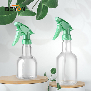 Empty Refillable Liquid Container 250ml 380ml PET Plastic Spray Bottles with Trigger Sprayer