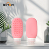 Portable Outdoor Reusable Squeeze Lotion Bottle Silicone Brush-Shaped Refill Travel Dispenser Bottle 