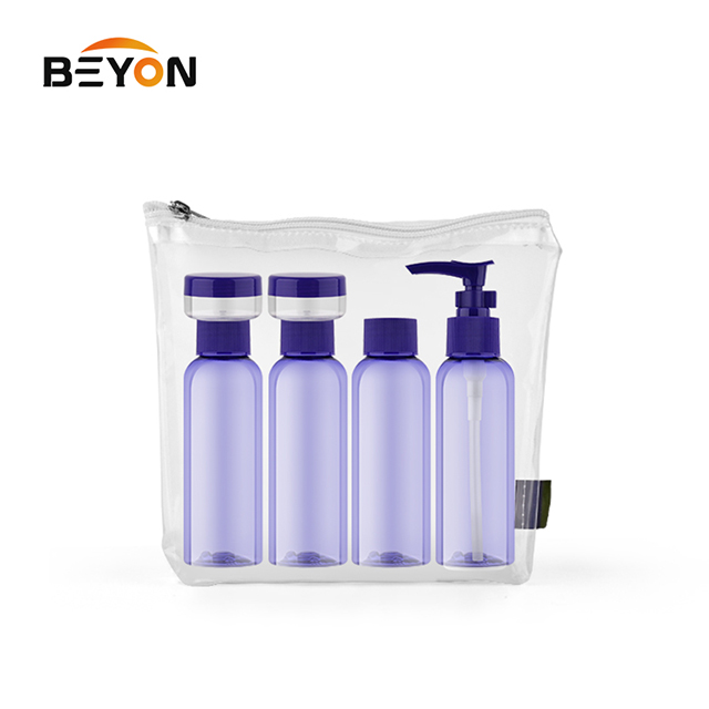 Factory hot sale PET travel cosmetic lotion spray bottle set kit for personal care travel 6pcs bottle set