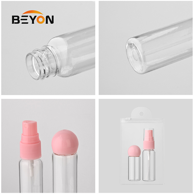 Customized 2pcs Plastic Empty Bottle Set Toiletry Containers Kit Refillable Portable Travel Bottle Set for Cosmetic