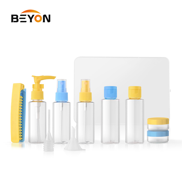 Plastic bottle travel kit PET jar set daily care travel set travelling bottle sets facoroty price