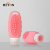 Silicone Liquid Containers for Shampoo Conditioner Lotion Easy to Squeeze Travel Bottles with Hair Brush