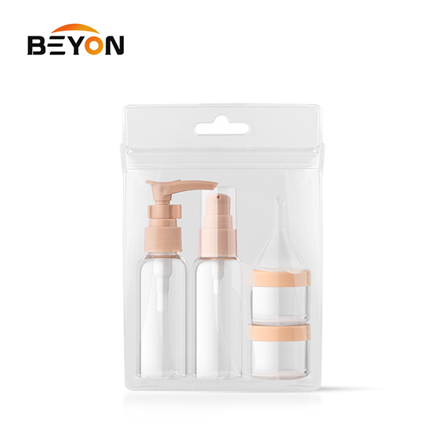 Hot sale Eco-Friendly Make Up Cosmetic Travel Bottle set 5pcs Lotion Bottle Plastic Travel Set Kit