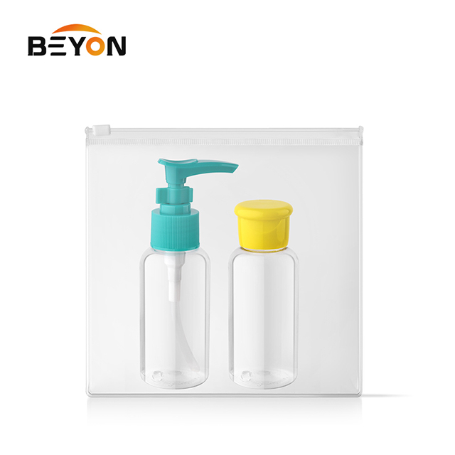 PET Mini Travel Bottle Set for Cosmetic Packaging Plastic Cosmetic Container