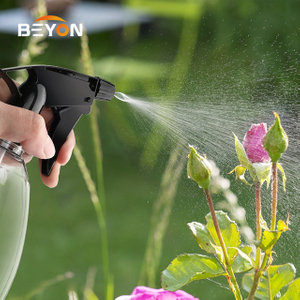 Empty Round Clear Spray Bottle with Trigger Sprayer for Cleaning