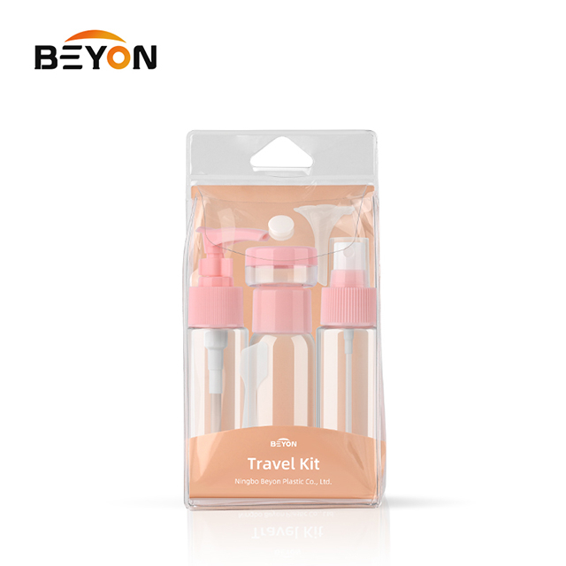 Portable Airline Travel Accessories Bottle Kit with 50ml Spray Pump Pressed Bottle 10g cream jar 