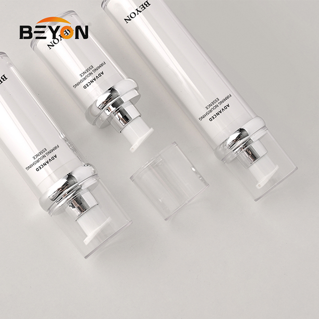 Customizable 15/30/50ml AS PP Plastic Cosmetic Packaging Lotion Serum Shampoo Airless Bottle with Airless Pump