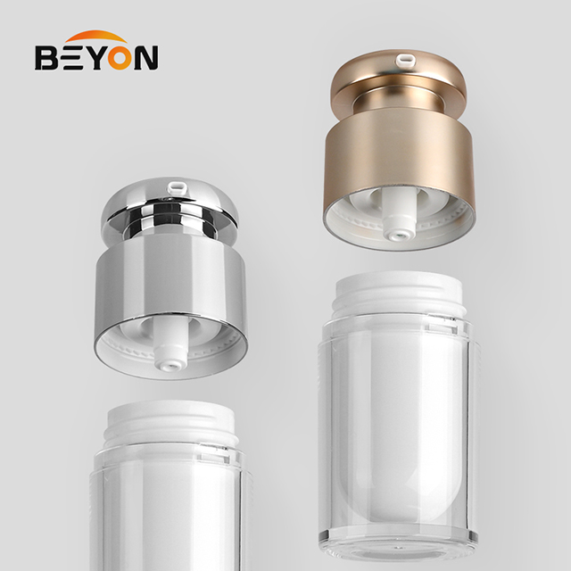 Luxury Champagne Acrylic Cosmetic Packing Bottle Cosmetic Lotion Airless Bottles