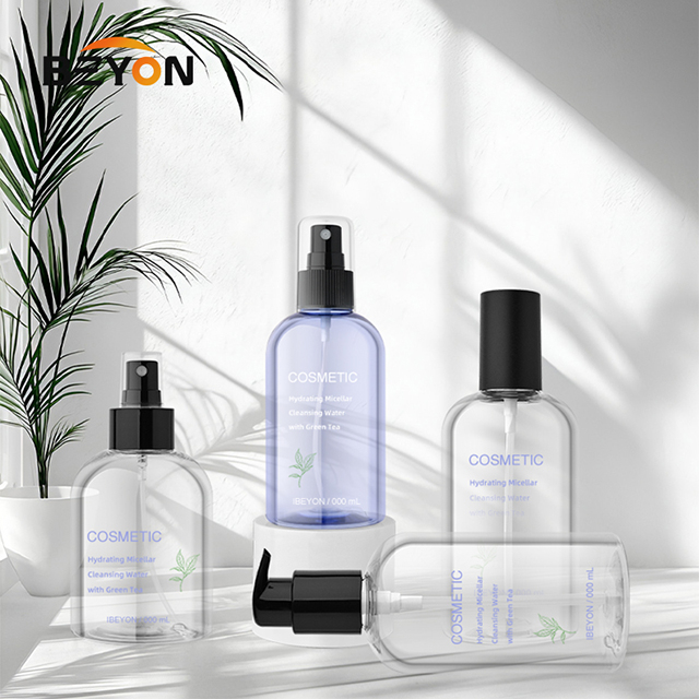 Empty Transparent PET Plastic Cylinder Bottles for Shampoo Lotion Skincare Custom Cosmetic Packaging Wholesale