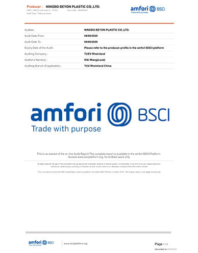 BSCI Certificate