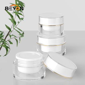 30g 50g Cosmetic Packaging Plastic Jar with Screen Printing Screw Cap Acrylic Jar