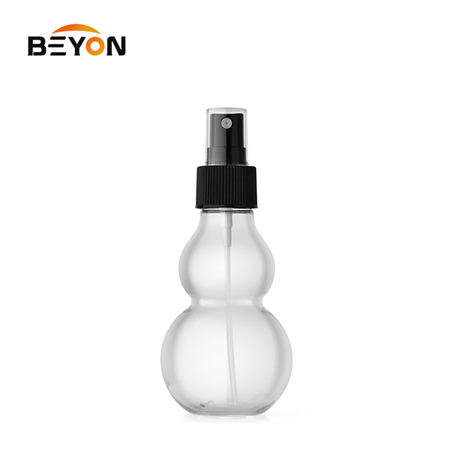 Manufacturer Customized 100ml PET Transparent Special-Shape Plastic Bottle with Pump Seal Irregular Bottle Body 