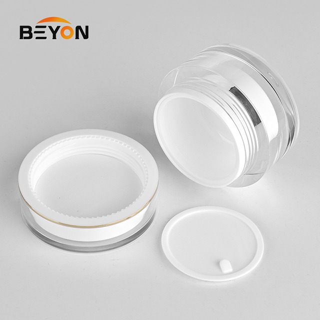 30g 50g Cosmetic Packaging Plastic Jar with Screen Printing Screw Cap Acrylic Jar