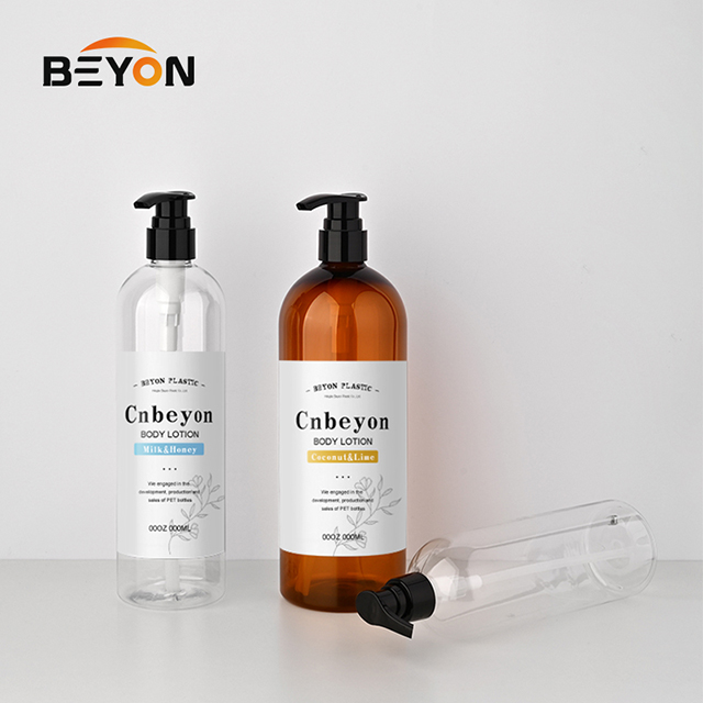 1000ml PET Squeeze Plastic Bottle Twist Top Cap Custom Logo Pump for Hair Oil Shampoo Lotion Skin Care Serum 470ml、760ml、1000ml