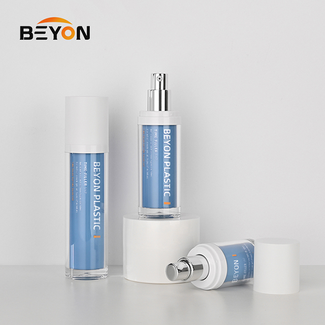 15ml 30ml 50ml Refillable Double Wall MS Airless Lotion Bottle for Serum with Pump
