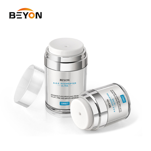 Plastic Vacuum Cream Jars Airless Press Pump Bottle 15g 30g 50g 100g Cosmetic Packaging Container for Skincare Face Cream Lotion