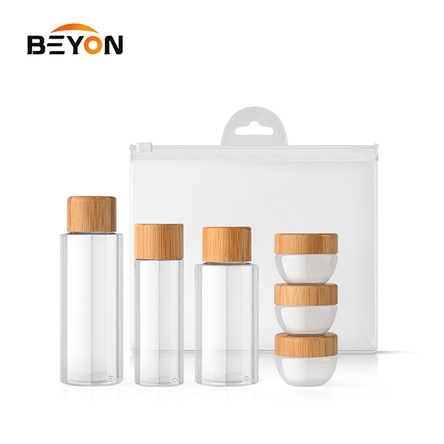 Plastic bottle travel kit PET jar set daily care travel set travelling bottle sets facoroty price