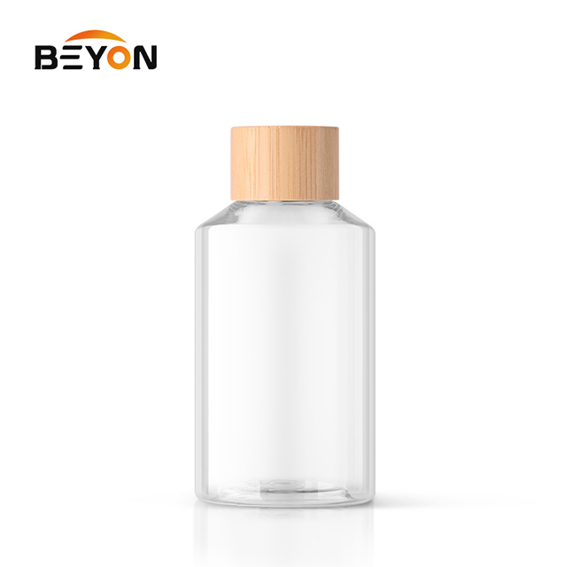 Empty Round Cosmetic Packaging Sets Bamboo Pattern Cover For Personal Care Lotion Bottles