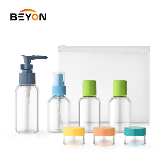 Plastic Bottle Travel Kit Pet Pe Jar Set Daily Care Travel Set Travelling Bottle ﻿