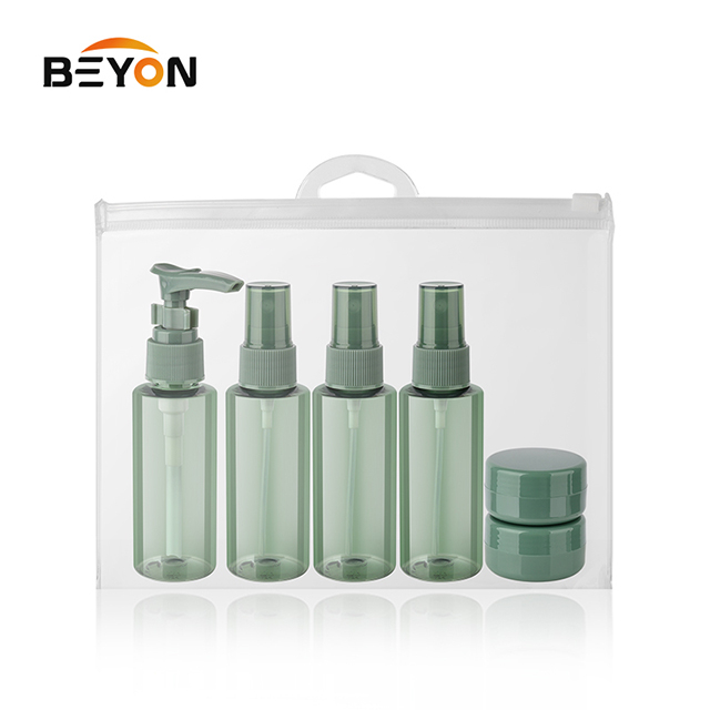 Plastic bottle travel kit PET PP jar set daily care travel set travelling bottle sets facoroty price