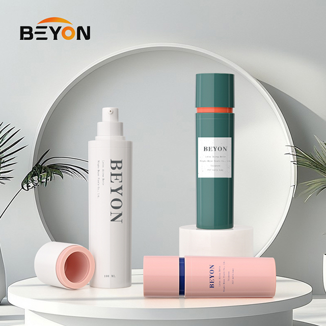 Airless Pump Bottle Customization Logo Cosmetic Bottle Plastic Luxury Skin Care Packaging Custom Screen Printing PP 