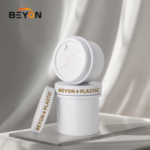 PET Plastic 120Ml 200Ml Empty Skincare Handcream Body Round Cream Jar Container for Food Cosmetics With White Lid