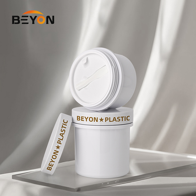 PET Plastic 120Ml 200Ml Empty Skincare Handcream Body Round Cream Jar Container for Food Cosmetics With White Lid